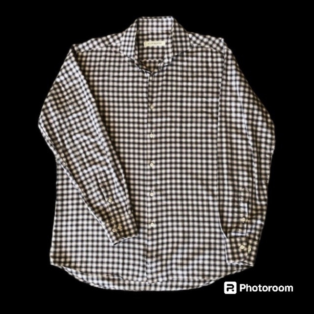 Miller Westby Black, White, And Gray Plaid Button Down Shirt Size M